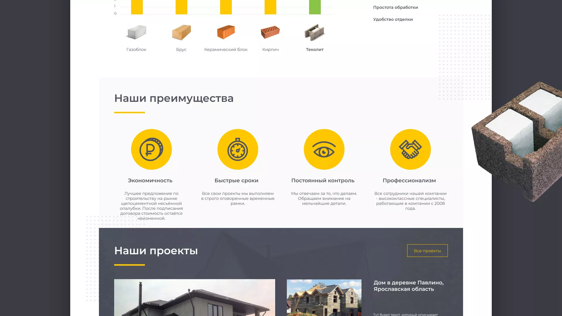 Создание сайта для строительной компании «ЭКОДОМ» в Мурашах