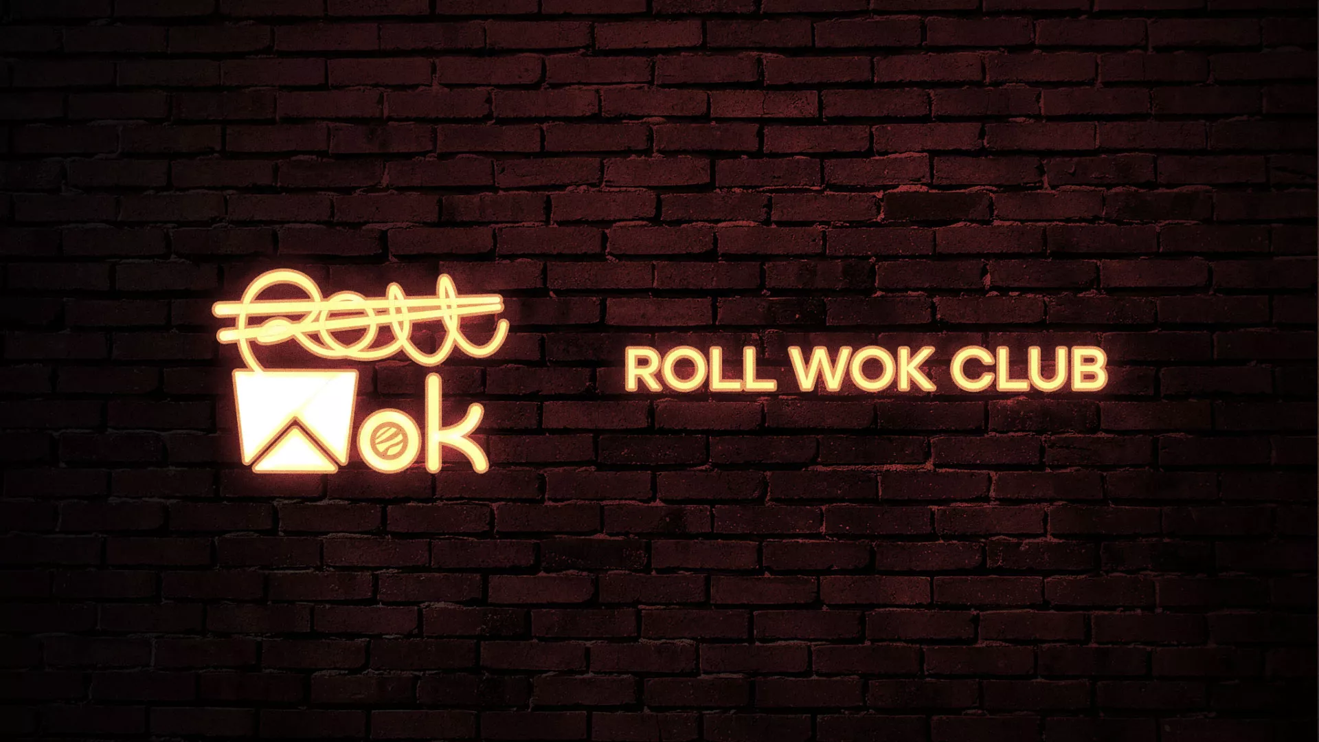 Разработка логотипа суши-бара «Roll Wok Club» в Мурашах