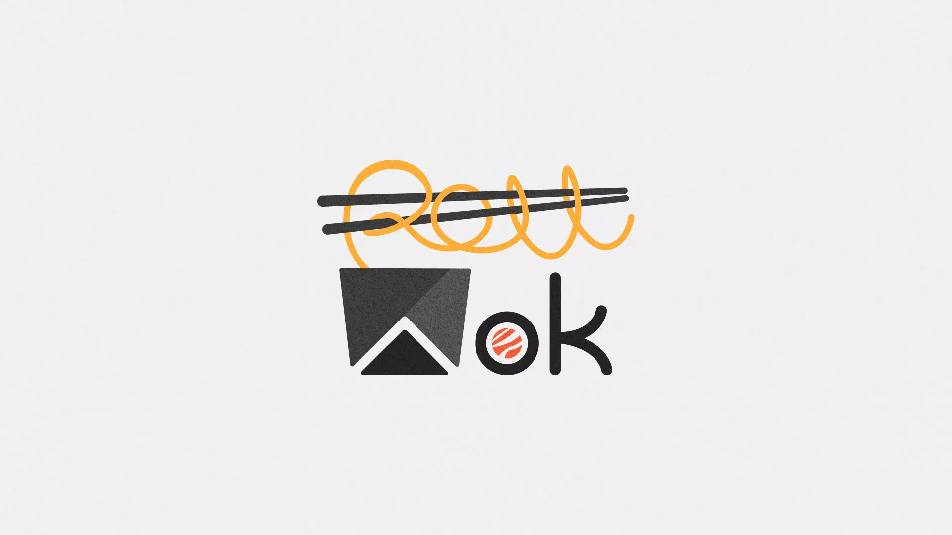 Разработка логотипа суши-бара «Roll Wok Club» в Мурашах