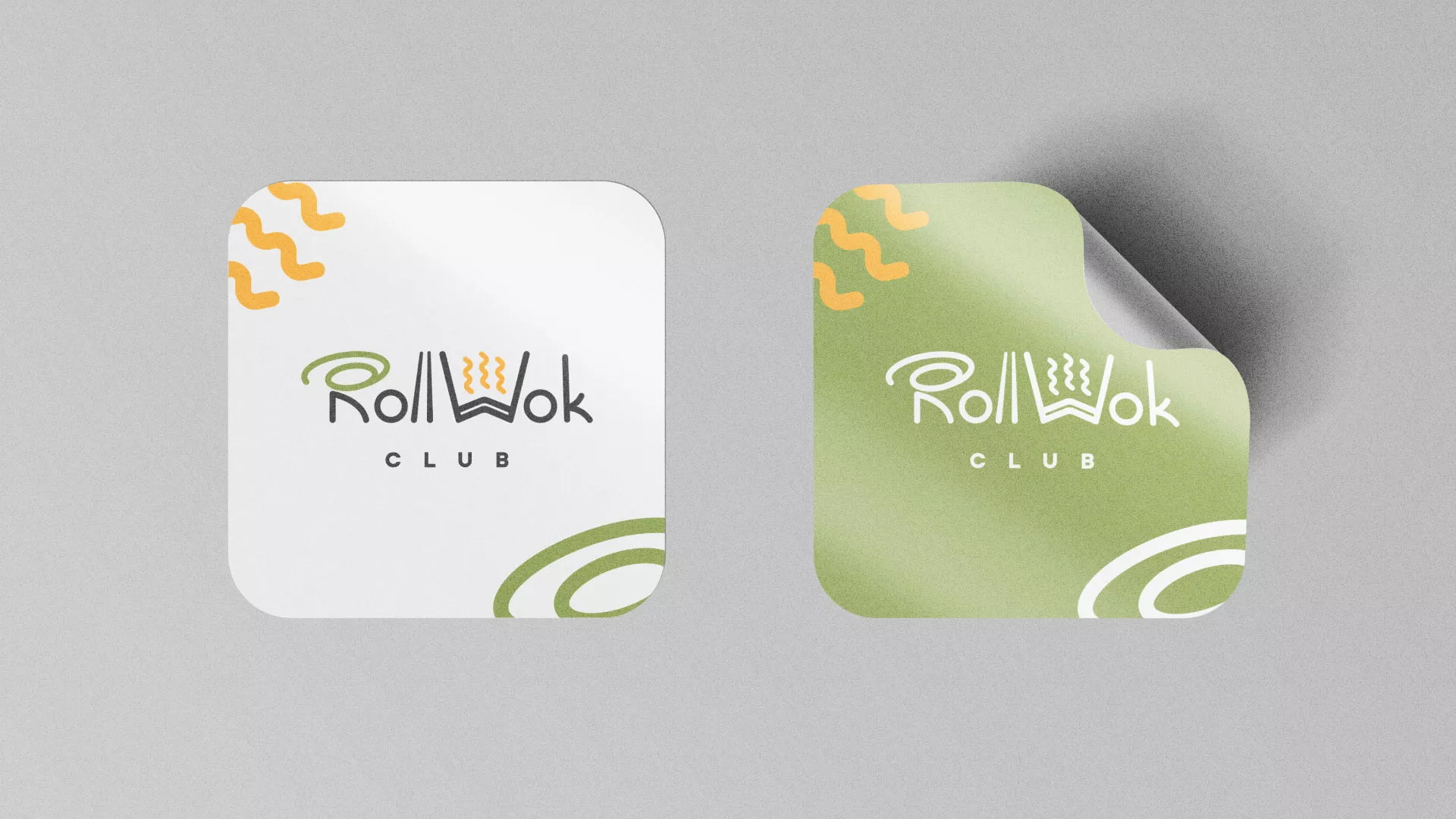 Разработка логотипа и фирменного стиля суши-бара «Roll Wok Club» в Мурашах