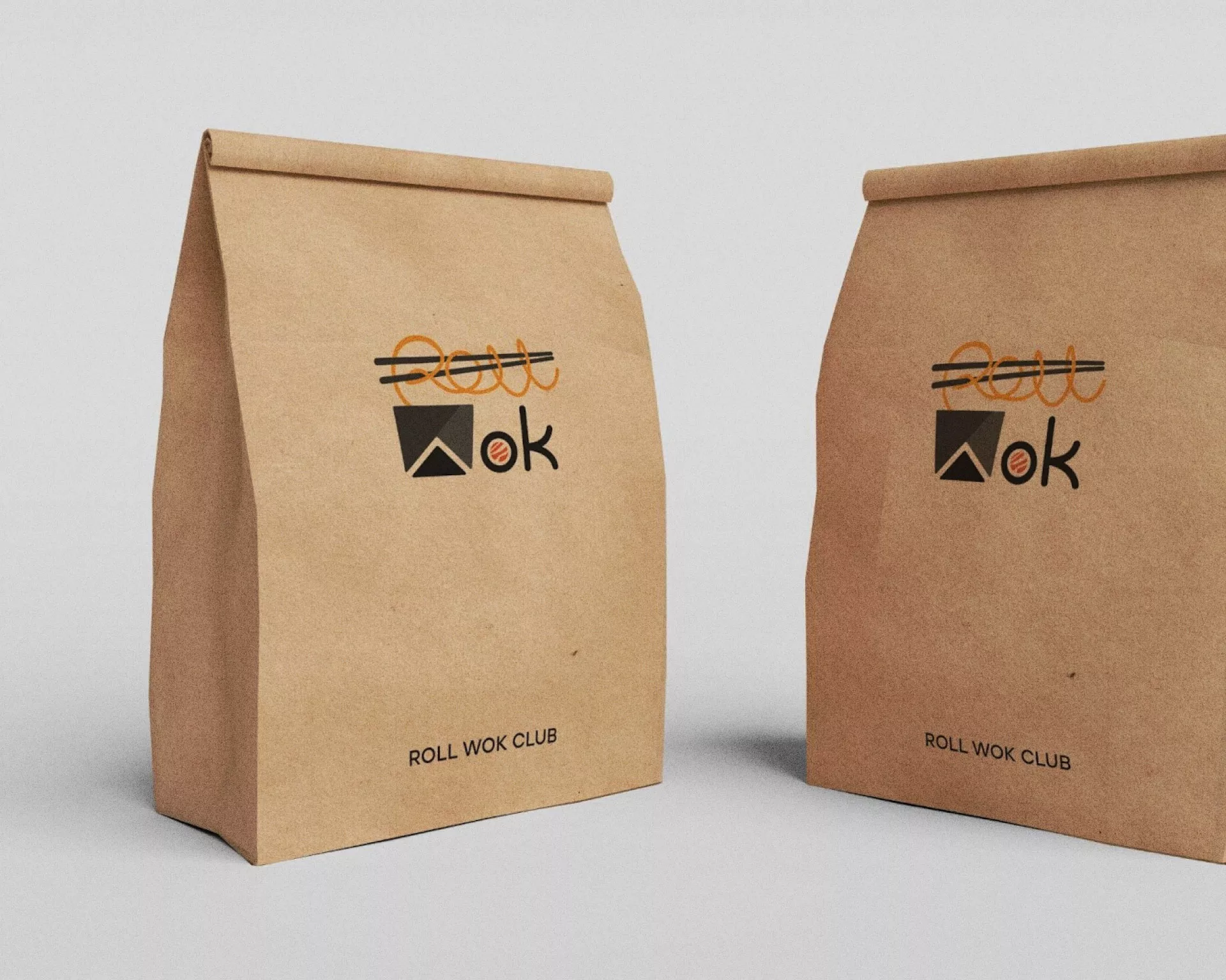 Создание дизайна упаковки суши-бара «Roll Wok Club» в Мурашах